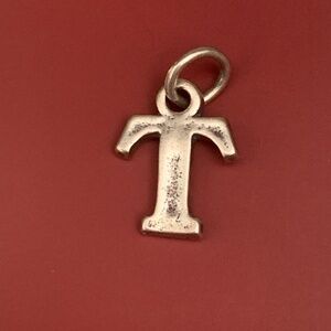 .925 Letter T Sterling Silver Jewelry Charm #alphabet #teacher #block letter